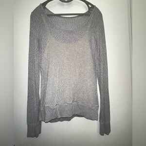 MPG | Medium See Through Gray Layered Top with Built In Yellow Cami Underneath